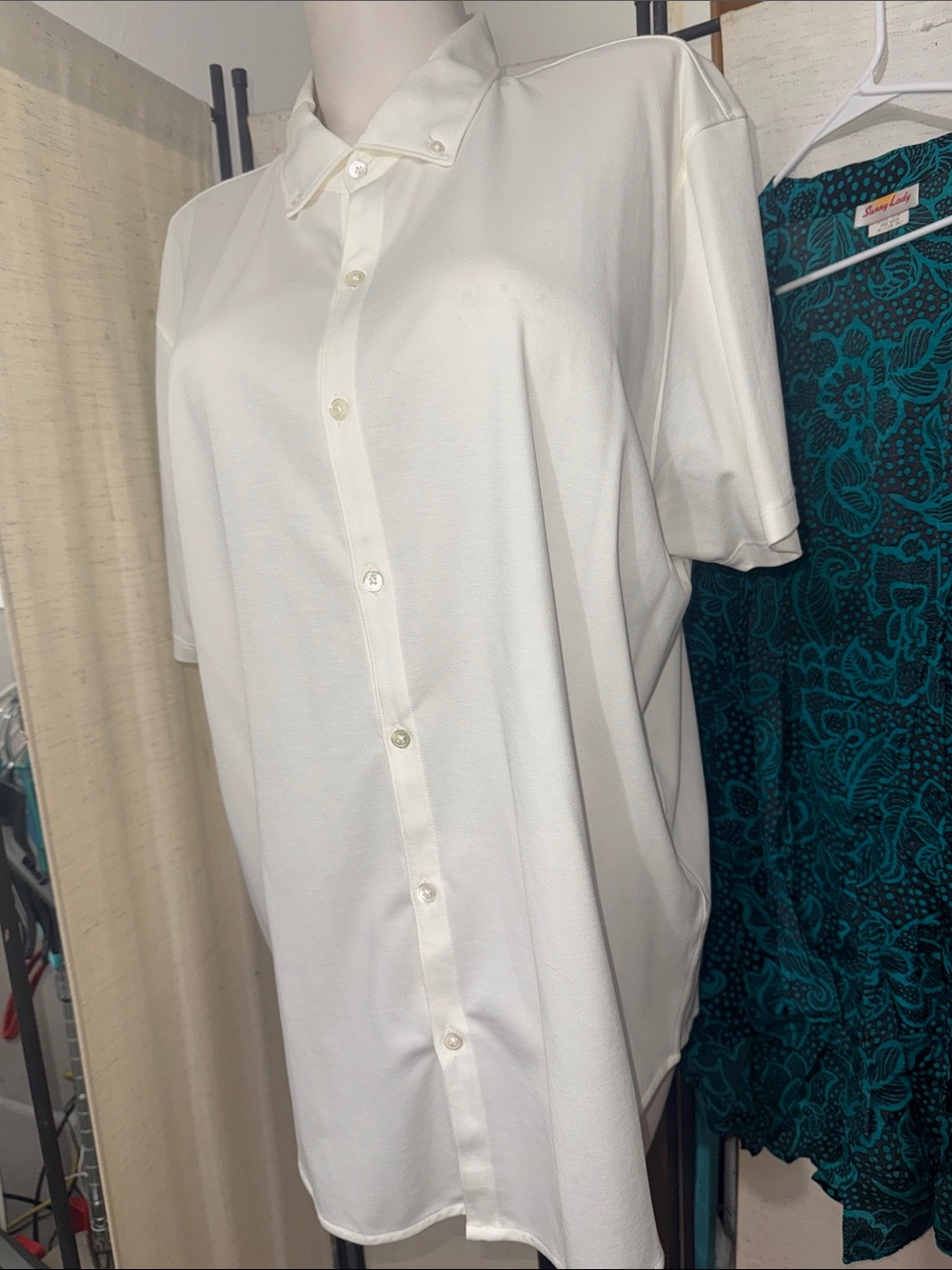 NWT Zachary Prell xxl Cream Shirt Pima Cotton Blend